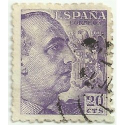 (922)  1940-45. 20 Céntimos. General Franco (Usado)