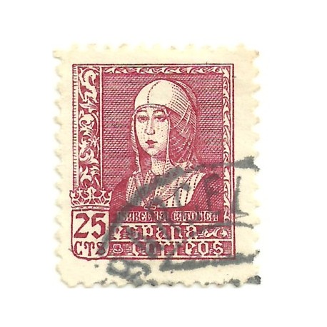 (856)  1938-39. 25 Céntimos. Isabel la Católica (Usado)