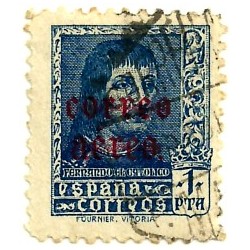 (846)  1938. 1 Peseta. Fernando el Católico. Correo Aéreo (Usado)