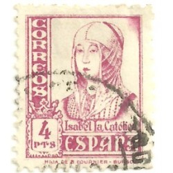 (829)  1937-40. 4 Pesetas. Isabel (Usado)