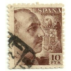 (934)  1940-45. 10 Pesetas. General Franco (Usado)