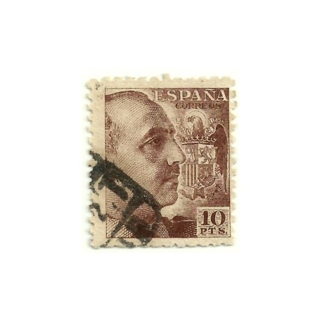 (934)  1940-45. 10 Pesetas. General Franco (Usado)