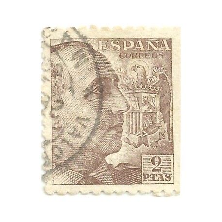 (932)  1940-45. 2 Pesetas. General Franco (Usado)