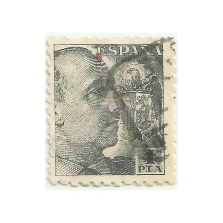 (930)  1940-45. 1 Peseta. General Franco (Usado)