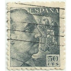 (927)  1940-45. 50 Céntimos. General Franco (Usado)