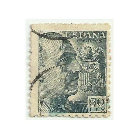 (927)  1940-45. 50 Céntimos. General Franco (Usado)