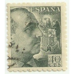 (925)  1940-45. 40 Céntimos. General Franco (Usado)