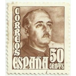 (1022)  1948-54. 50 Céntimos. General Franco (Usado)