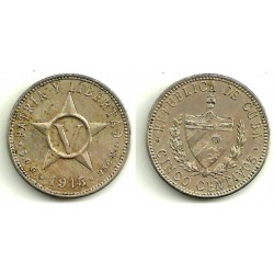 (11.1) Cuba. 1915. 5 Centavos (MBC)