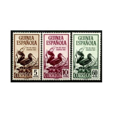 Guinea Española. 1952. Serie Completa. Día del Sello Colonial