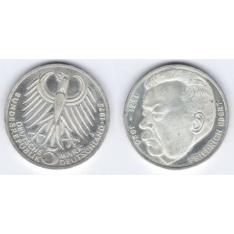 (141) Alemania. 1975(J). 5 Mark (SC) (Plata)