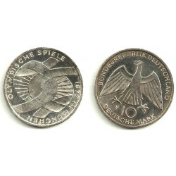 (131) Alemania. 1972(F). 10 Mark (EBC) (Plata)