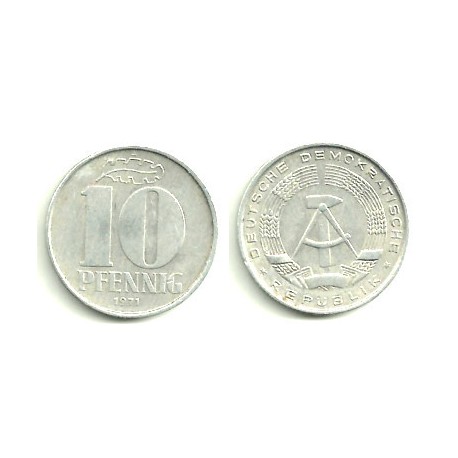 (10) Alemania Democrática. 1971(A). 10 Pfennig (MBC)