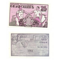 Granollers [1937] Billete de 25 Cèntims (SC)