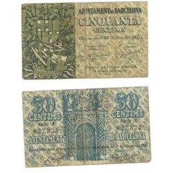 Barcelona [1937] Billete de 50 Cèntims (BC)