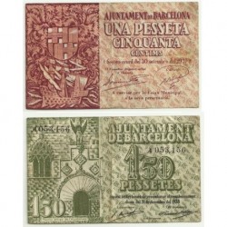 Barcelona [1937] Billete de 0 1'50 Pesetas (BC)