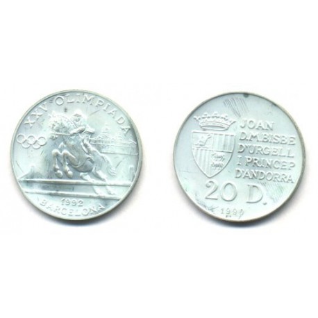 (59) Cuba. 1990. 20 Diners (Proof) (Plata)