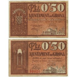 Gerona [1937] Billete de 50 Céntimos (MBC)