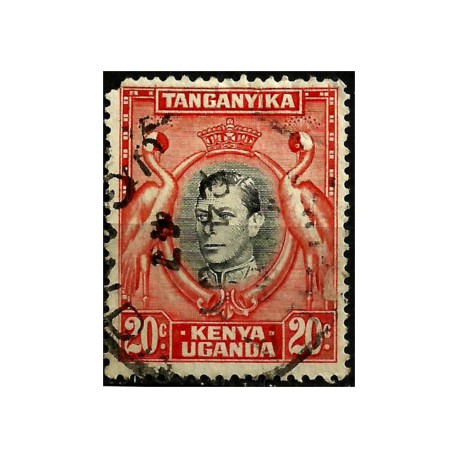 Kenia, Uganda y Tanganyika. 1938. 20 Cents. Retrato Rey Jorge