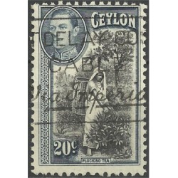 Ceylon Británica. 1938. 20 Cents. Plucking Tea