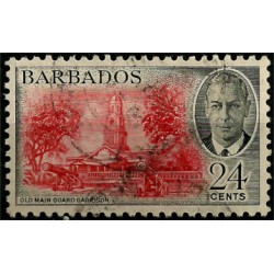 Barbados. 24 Cents. Old Main Guard Garrison