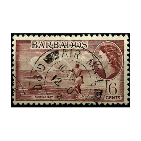 Barbados. 1953. 6 Cents. Casting Net