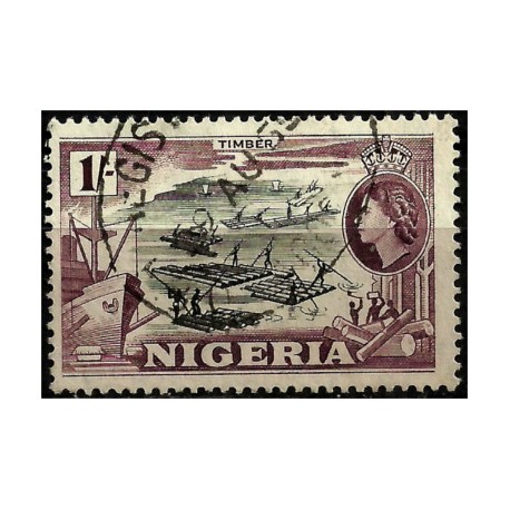 Nigeria. 1953. 1/- . Timber