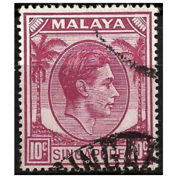 Malaya y Singapur. 1948. 10 Cents. King George VI