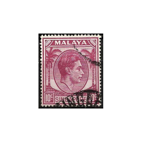 Malaya y Singapur. 1948. 10 Cents. King George VI