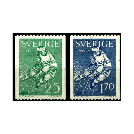 Suecia. 1963. Serie mini. VM 1963 Hockey sobre hielo