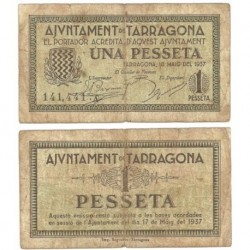 Tarragona [1937] Billete de 1 Peseta (RC)