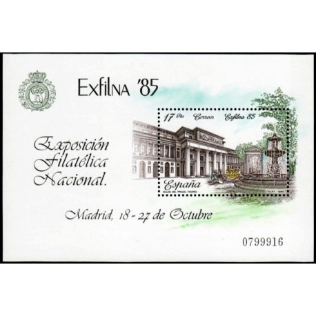 (2814) 1985. 17 Pesetas. Exposición Filatélica Nacional EXFILNA