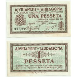 Tarragona [1937] Billete de 1 Peseta (MBC)