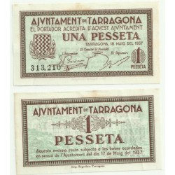 Tarragona [1937] Billete de 1 Peseta (MBC)