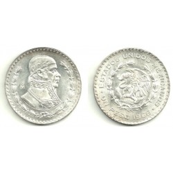 (459) Estados Unidos Mexicanos. 1966. 1 Peso (EBC) (Plata)