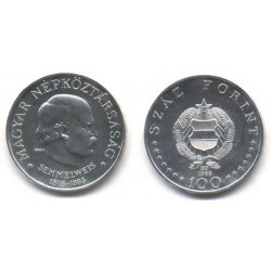 (584) Hungria. 1968. 100 Forint (SC) (Plata)