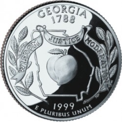 (296) Estados Unidos de América. 1999(D). Quarter Dollar (SC) Georgia