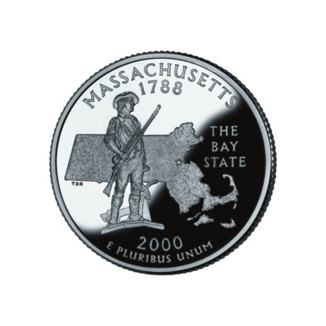 (305) Estados Unidos de América. 2000(D). Quarter Dollar (SC) Massachusetts