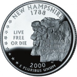 (308) Estados Unidos de América. 2000(D). Quarter Dollar (SC) New Hampshire