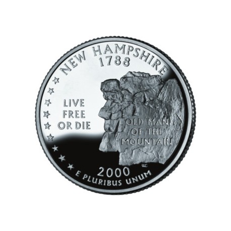 (308) Estados Unidos de América. 2000(D). Quarter Dollar (SC) New Hampshire