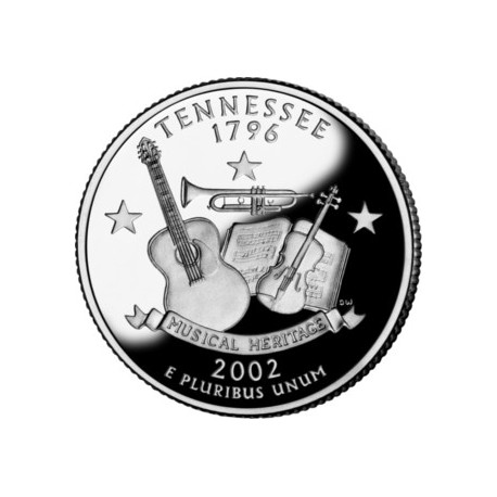 (331) Estados Unidos de América. 2002(D). Quarter Dollar (SC) Tennessee