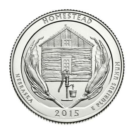 Estados Unidos de América. 2015(D). Quarter Dollar (SC) Homestead