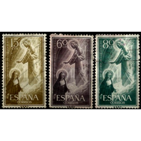 (1206 a 1208) 1957. Serie Completa. Cent. fiesta del Sagrado Corazón de Jesús