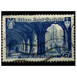 (623) Francia. 1949. 25 Francs. Abbaye Saint-Mandrille (Usado)