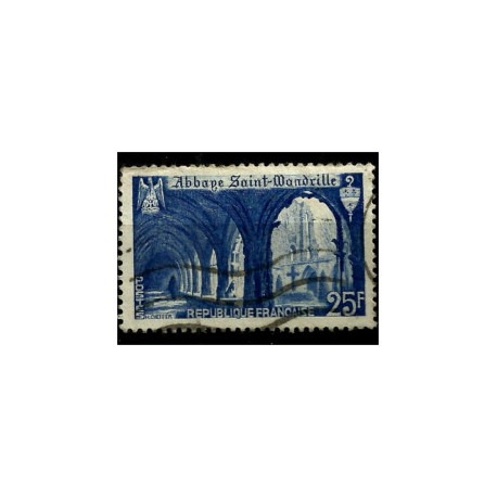 (623) Francia. 1949. 25 Francs. Abbaye Saint-Mandrille (Usado)