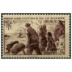 (B192) Francia. 1944. 4 + 6 Francs. Por las victimas de la guerra (Nuevo)