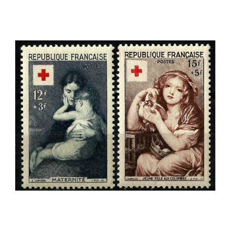 (B291-B292) Francia. 1954. Serie Completa. Cruz Roja (Nuevo)