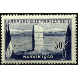 (677) Francia. 1952. 30 Francs. Batalla de Narvik (Nuevo)