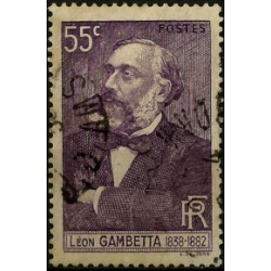 (341) Francia. 1938. 0,55 Francs. Léon Gambetta (Usado)