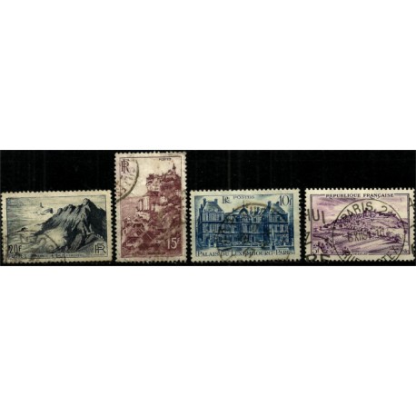 (568 a 571) Francia. 1946. Serie Completa. Vistas (Usado)